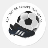 Sticker Rond Soccer ball and shoe (Devant)