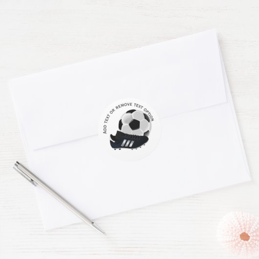Sticker Rond Soccer ball and shoe (Enveloppe)