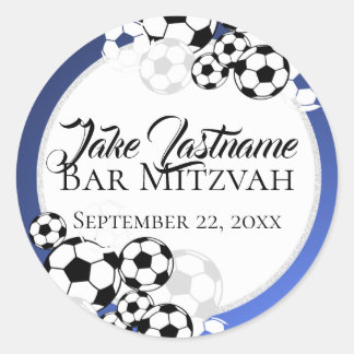 Sticker Rond Soccer Bar Mitzvah