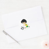 Sticker Rond Soccer Boy (Enveloppe)