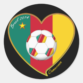 Sticker Rond Soccer « CAMEROON » FOOTBALL Team, Football du