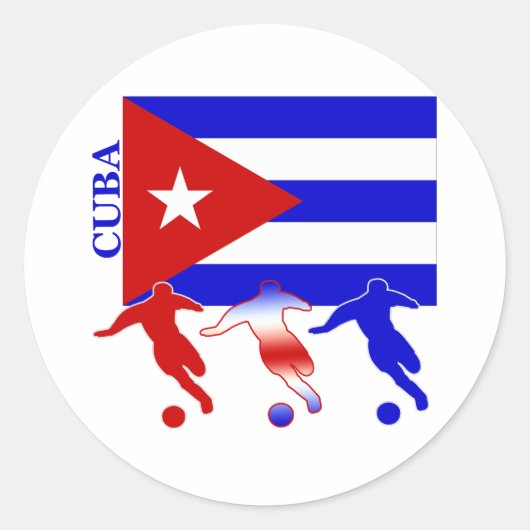 Sticker Rond Soccer Cuba (Devant)