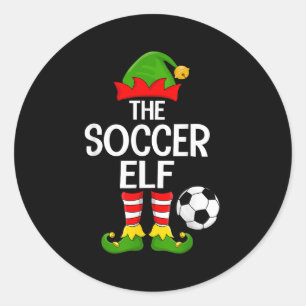Sticker Rond Soccer Elf Xmas Correspondant Famille Elf Squad Ch