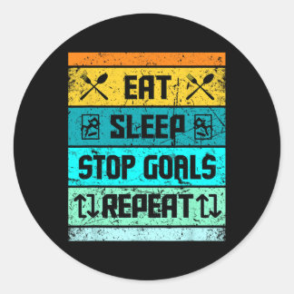 Sticker Rond Soccer Goalie Hockey Goalie Lacrosse Pour Hommes F
