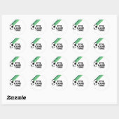 Sticker Rond Soccer Green Stripes Jeu Heure Anniversaire (Feuille)