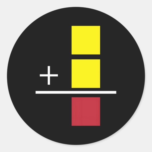 Sticker Rond Soccer Jaune Carte Rouge Référence Sports (Devant)