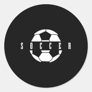 Sticker Rond Soccer Joueur Ball Soccer