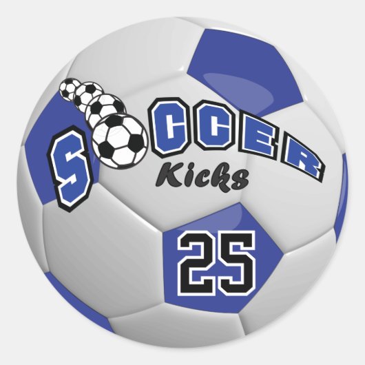 Sticker Rond Soccer Kicks | Dark Blue (Devant)