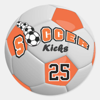 Sticker Rond Soccer Kicks | Orange
