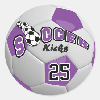 Sticker Rond Soccer Kicks | Purple