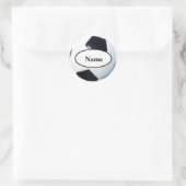 Sticker Rond Soccer le ballon avec votre nom (Sac)