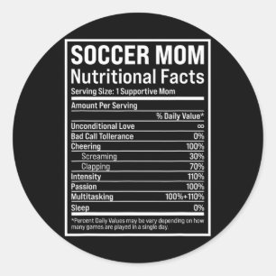 Sticker Rond Soccer Maman Ll Mom Nutritionfaits Drôle Mères
