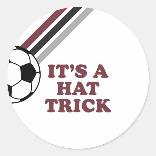 Sticker Rond Soccer Maroon Stripes Casquette Trick 3e anniversa (Devant)