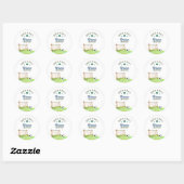 Sticker Rond Soccer «Né Deux Ballons» Deuxième Anniversaire (Feuille)