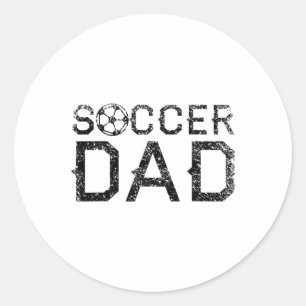 Sticker Rond Soccer Papa Joueur Papa Papa Père 1