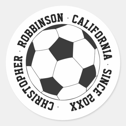 Sticker Rond Soccer personnalisé (Devant)