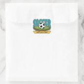 Sticker Rond Soccer personnalisé Ajouter du texte (Sac)