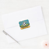 Sticker Rond Soccer personnalisé Ajouter du texte (Enveloppe)