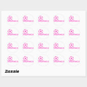 Sticker Rond Soccer Princesse 2 côté (Feuille)