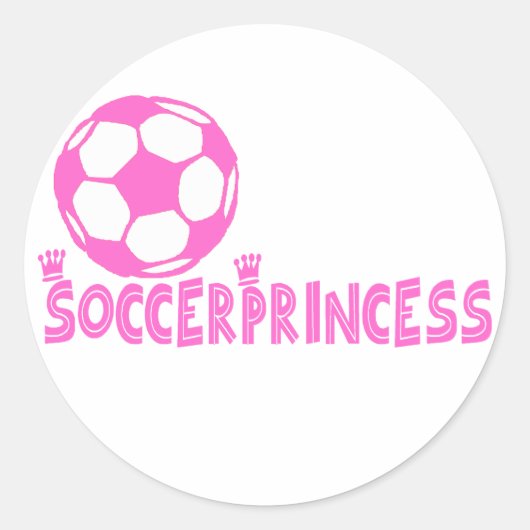 Sticker Rond Soccer Princesse 2 côté (Devant)