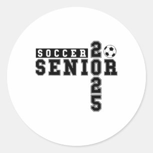 Sticker Rond Soccer Senior Night Soccer Senior 2025 Graduation