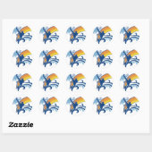 Sticker Rond soccer summersetz. (Feuille)