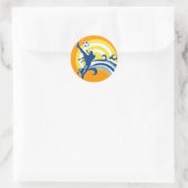 Sticker Rond soccer summersetz. (Sac)