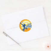 Sticker Rond soccer summersetz. (Enveloppe)