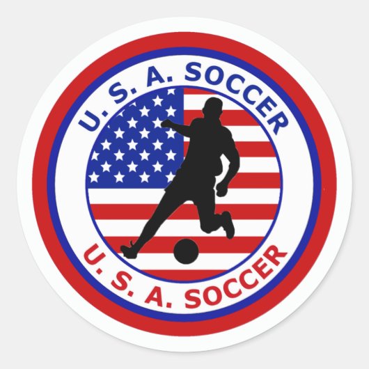 STICKER ROND SOCCER USA (Devant)