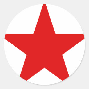 Sticker Rond Socialiste communiste étoile rouge