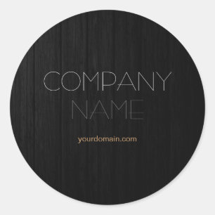 Sticker Rond Société de bois gris élégant tendance