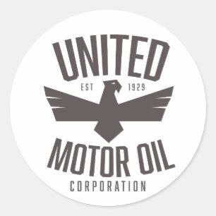 Sticker Rond Société de Corporation de Motor Oil Unie,