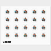 Sticker Rond Société de randonnée à bout de souffle Sloth de ca (Feuille)
