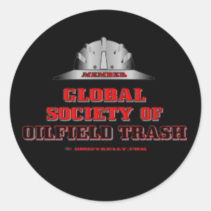 Sticker Rond Société globale des déchets de gisement de
