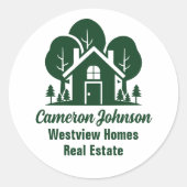 Sticker Rond Société immobilière sur mesure Green Forest House (Devant)