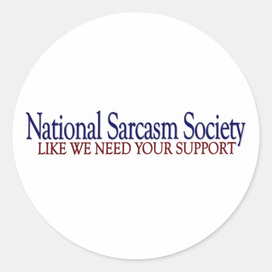 Sticker Rond Société nationale de sarcasme (Devant)