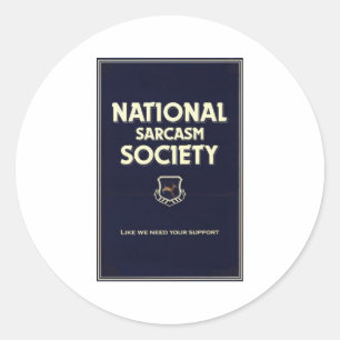 Sticker Rond Société nationale-sarcasme