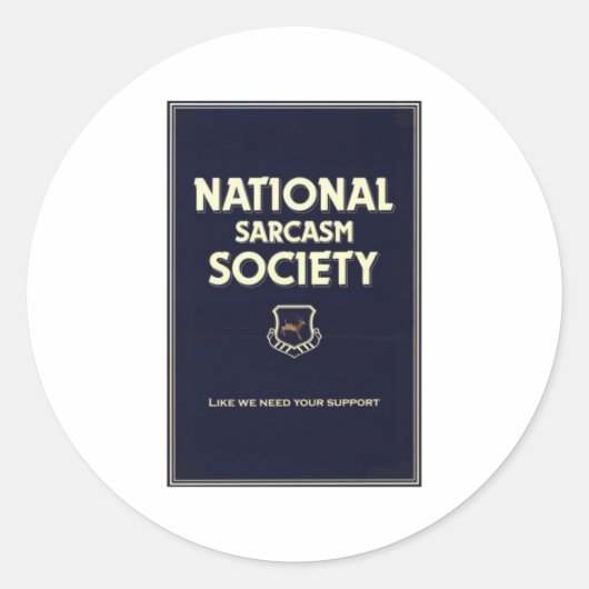 Sticker Rond Société nationale-sarcasme (Devant)