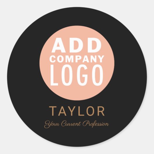 Sticker Rond Société Nom de l'employé du personnel de l'entrepr (Devant)