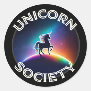 Sticker Rond Société Unicorn