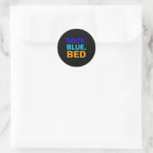 Sticker Rond Sock Blue Bed _ Awesome Sock Blue Bed  (Sac)
