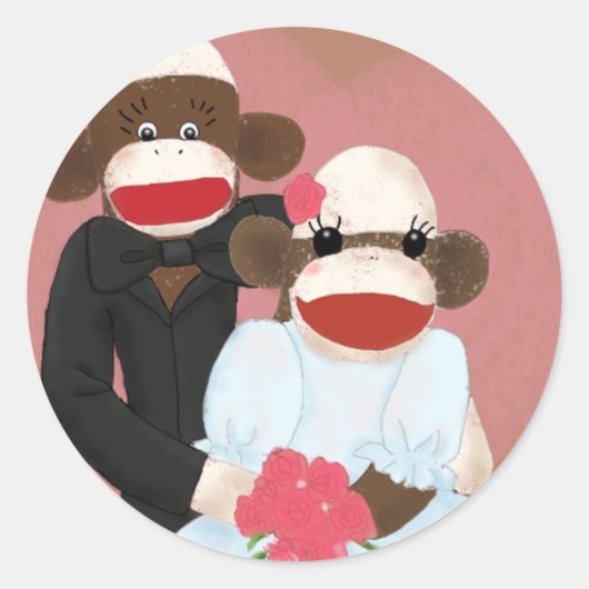 Sticker Rond Sock Mariage (Bowty & Violet) (Devant)