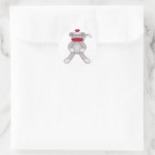 Sticker Rond Sock Monkey (Sac)