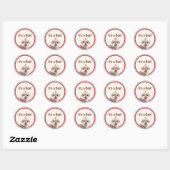 Sticker Rond SOCK MONKEY Baby shower vierge rond GARÇON #5 (Feuille)