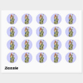 Sticker Rond Sock Monkey HAUT Lecteur Basse (Feuille)