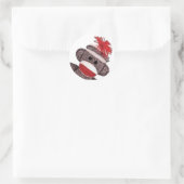Sticker Rond Sock Monkey marchandises produits cadeaux (Sac)