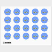 Sticker Rond Sock Monkey Scuba Diver (Feuille)