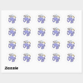 Sticker Rond Socktopus Bleu Octopus Avec Sock Funny Meme (Feuille)