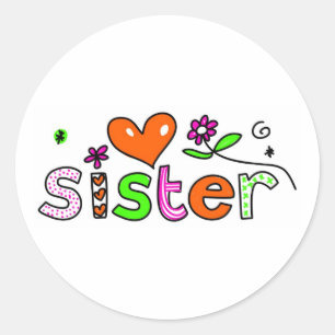 Sticker Rond Soeur