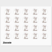 Sticker Rond Soeur de la chambre Classy Browns (Feuille)